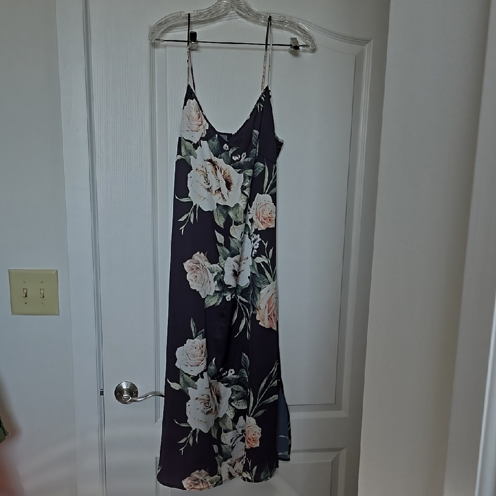 Floral Slip Dress with Spaghetti Straps